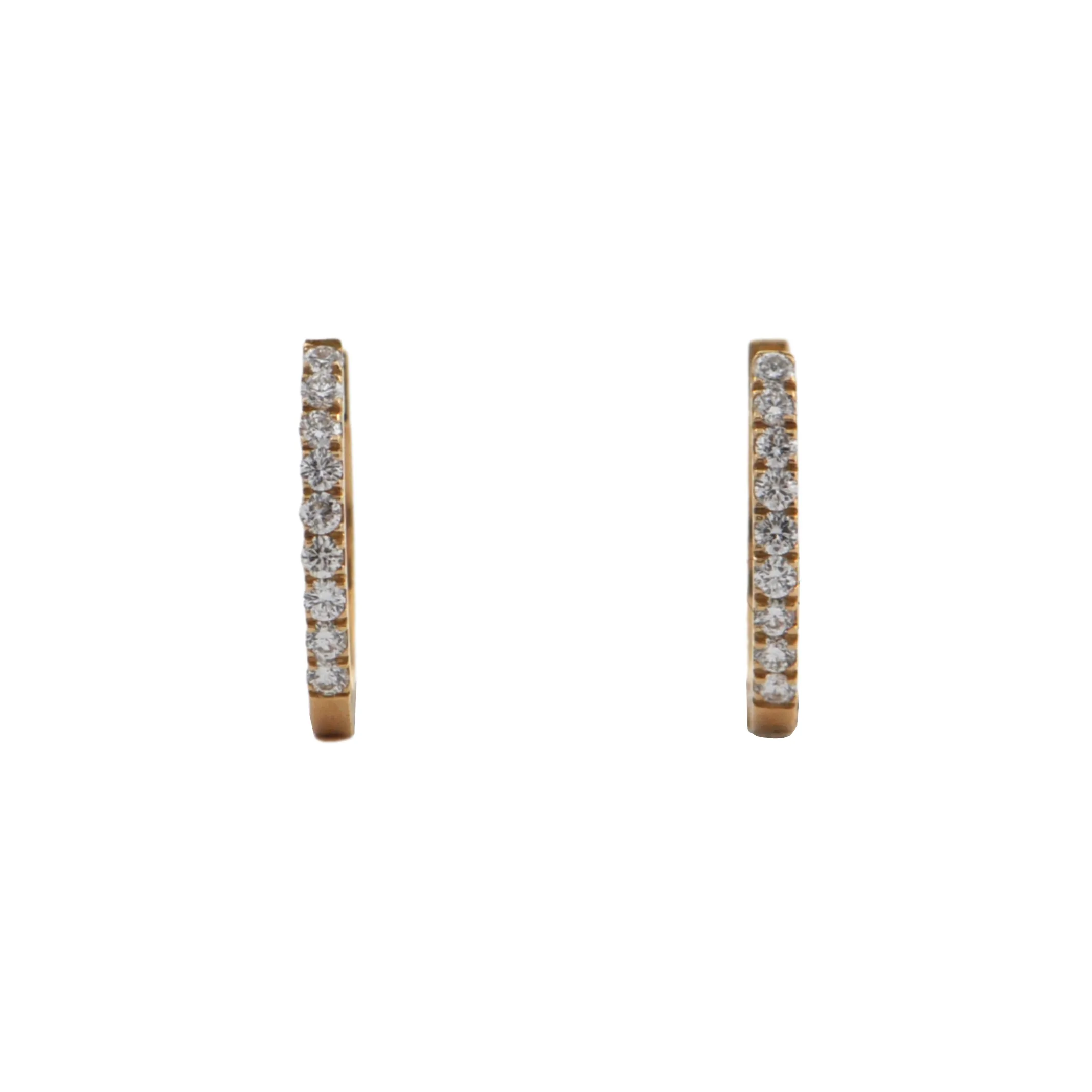 Daisy Exclusive Mini Diamond 18K Yellow Gold Huggie Earrings