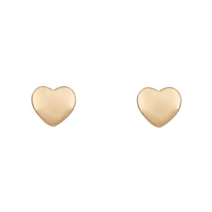 D& X London Keira Gold Heart Stud Earrings