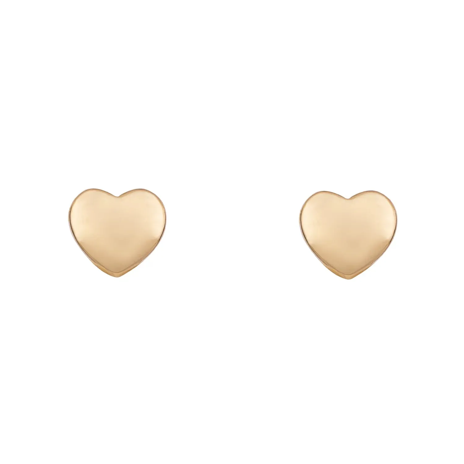D& X London Keira Gold Heart Stud Earrings