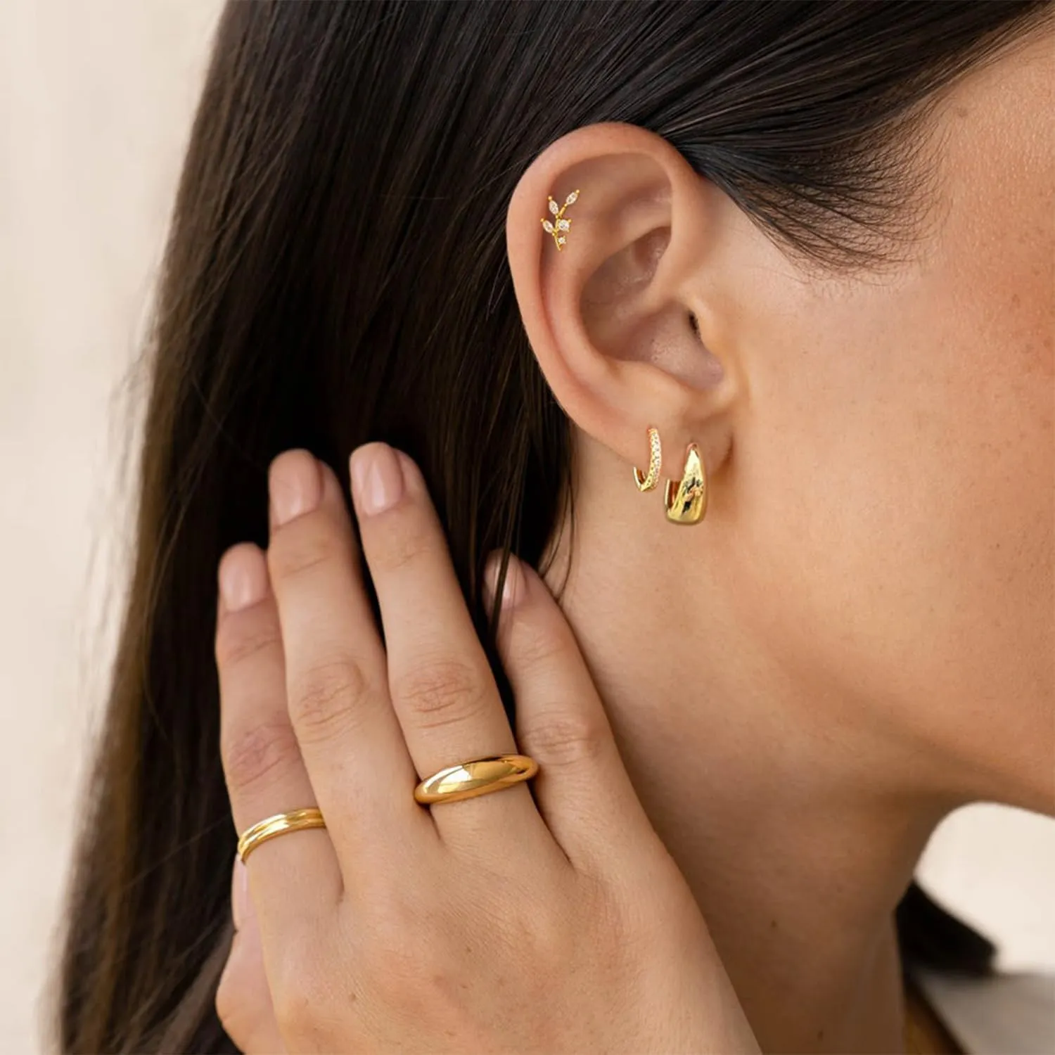 Dangle Hoop Earrings for Women 14K Gold Silver Plated Huggie Earring Sets for Multiple Piercing Dainty Hypoallergenic Cartilage Earring Stack Cubic Zirconia Pack Trendy Jewelry Gifts