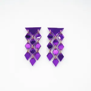 DANGLE RHOMBUS VIOLET EARRINGS