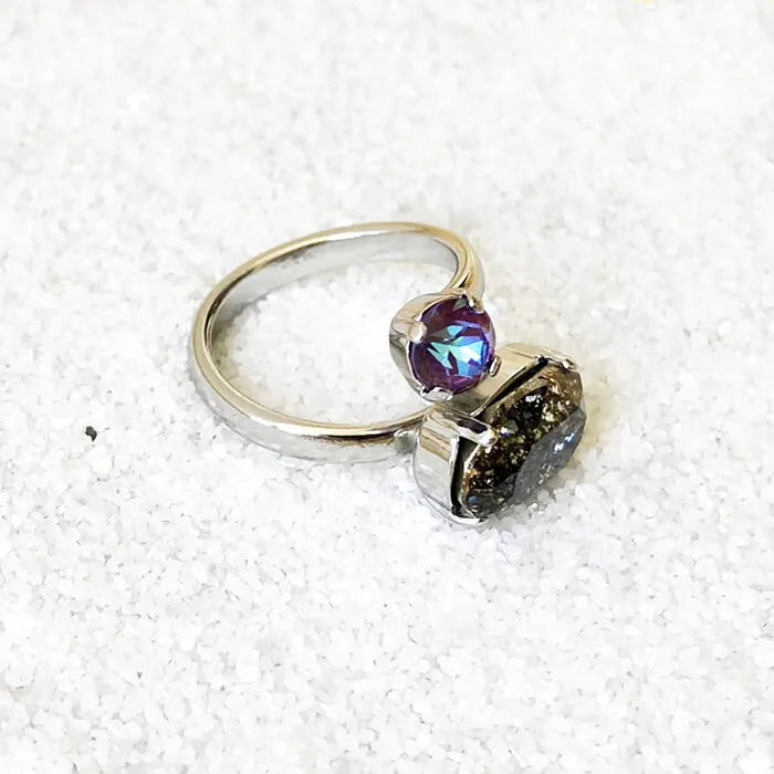 Delite Dual Crystal Statement Rings