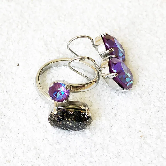 Delite Dual Crystal Statement Rings