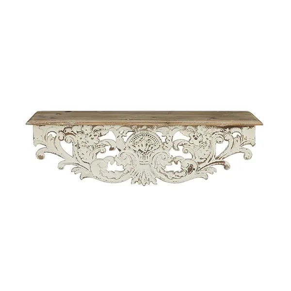 Della Carved Wooden Wall Rack
