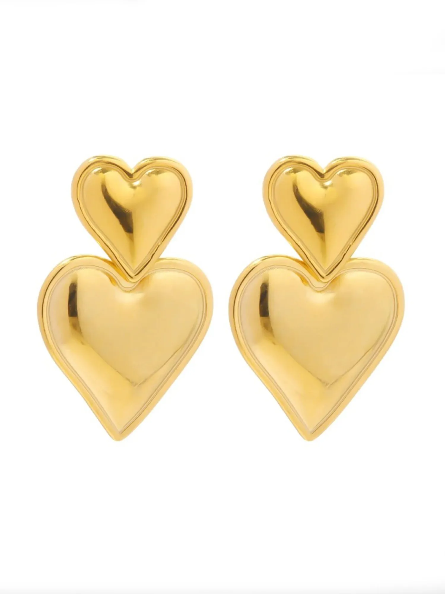 Demi-Fine Gold Plated Heart Shaped Earring