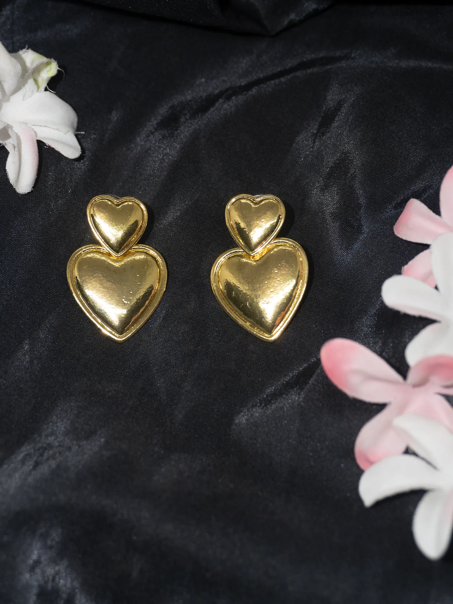 Demi-Fine Gold Plated Heart Shaped Earring