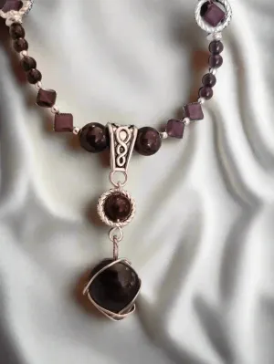 Designer 200ct AAA Almandine-Pyrope FULL GARNET Necklace -Handmade