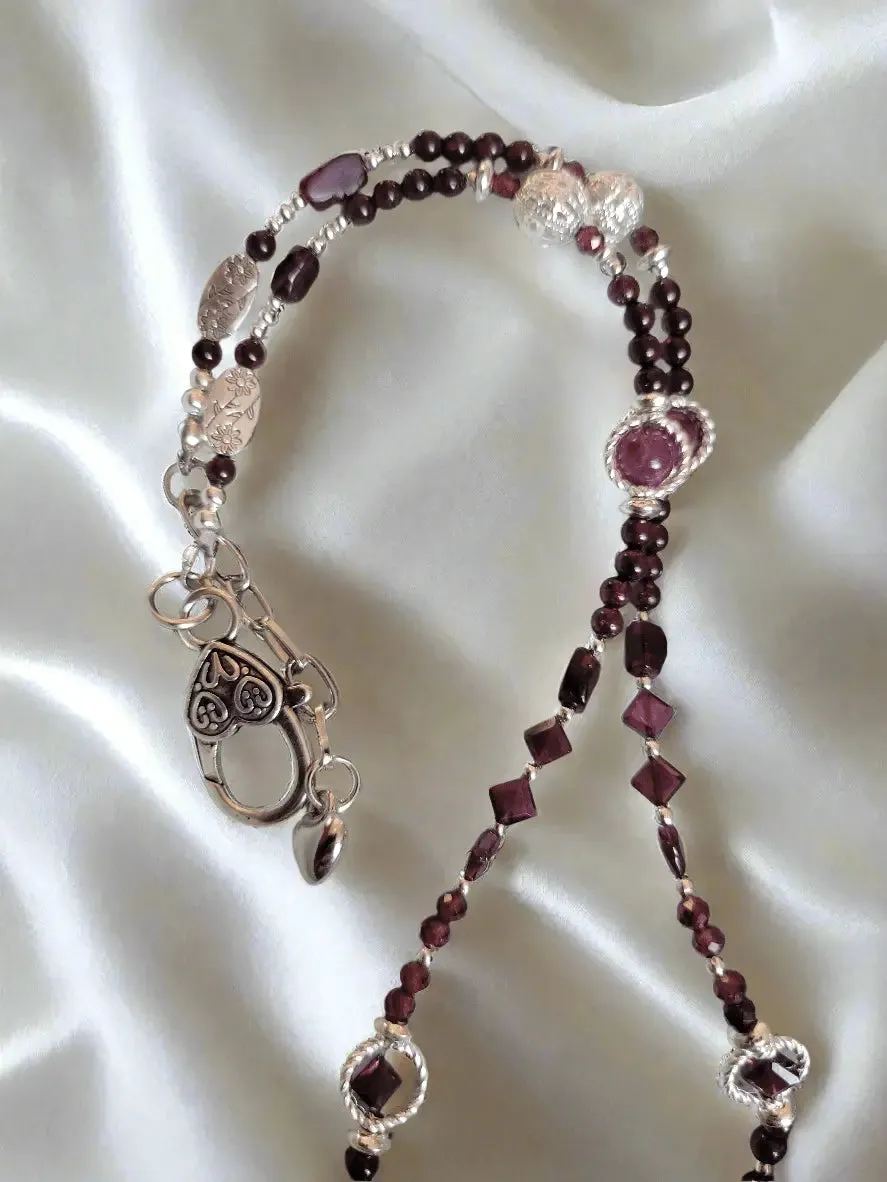 Designer 200ct AAA Almandine-Pyrope FULL GARNET Necklace -Handmade