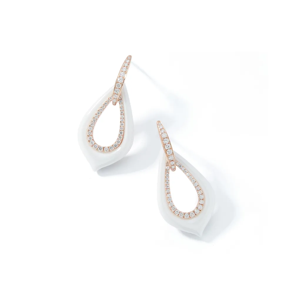 Diamond Drop Céramique Earring
