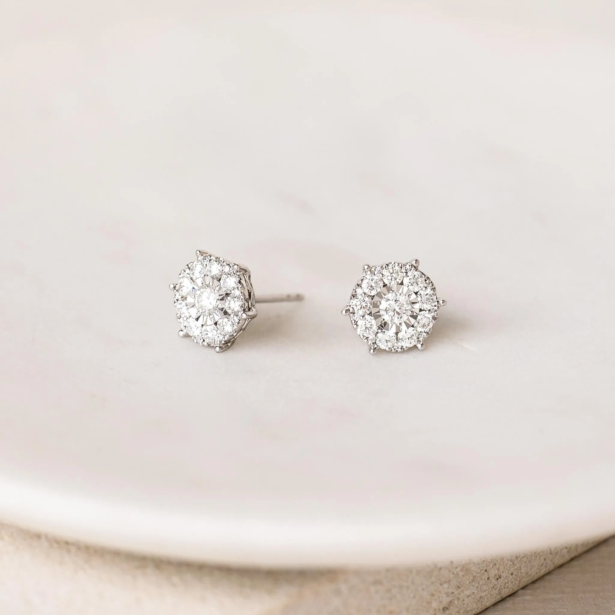 Diamond Earrings - 3 Carat Miracle Plate