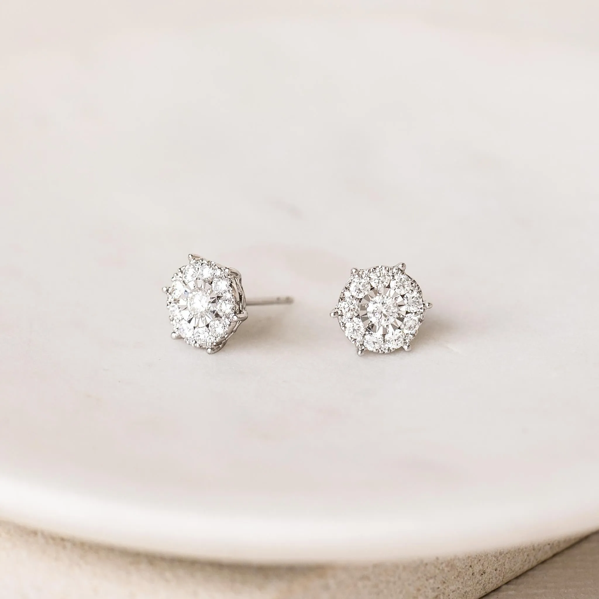 Diamond Earrings - 3 Carat Miracle Plate
