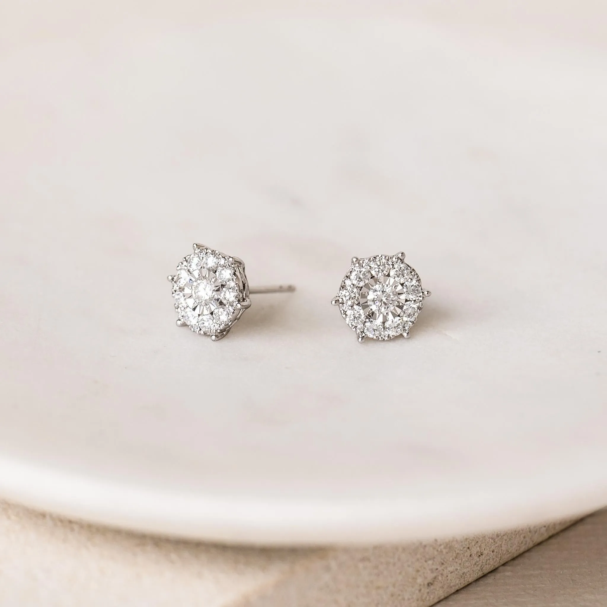 Diamond Earrings - 3 Carat Miracle Plate