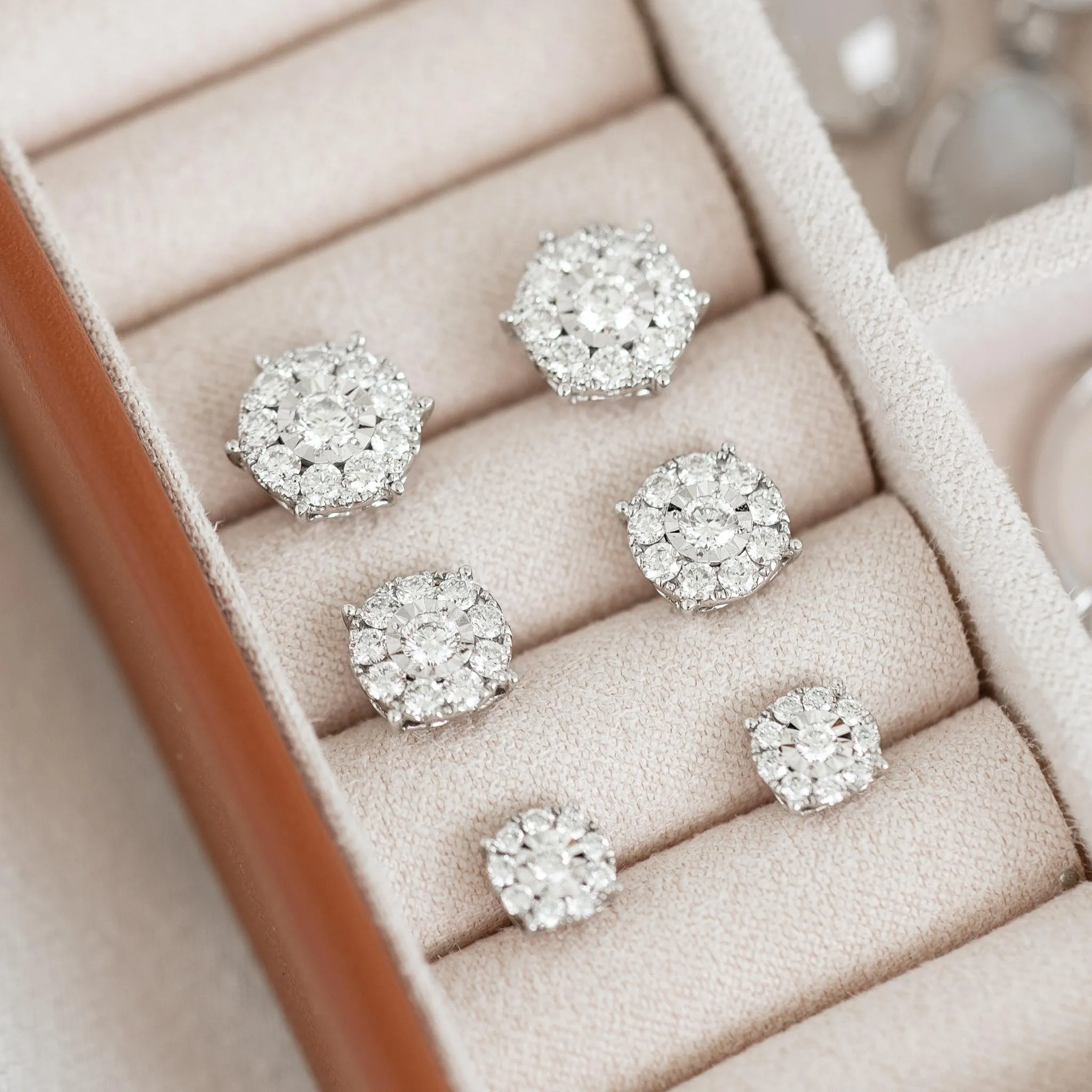 Diamond Earrings - 3 Carat Miracle Plate