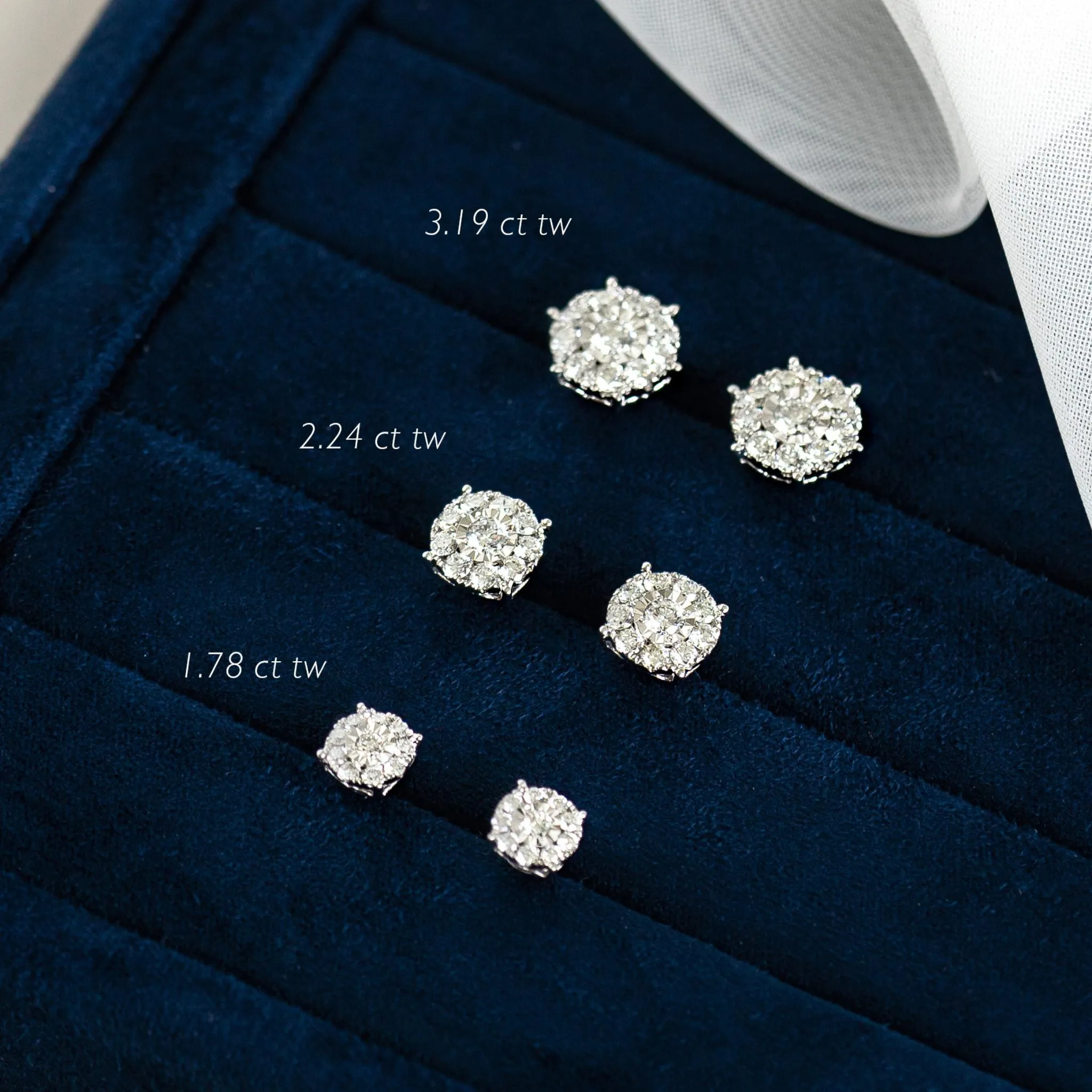 Diamond Earrings - 3 Carat Miracle Plate