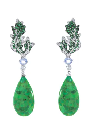 Diamond Tukis Turqiose Drop Earrings