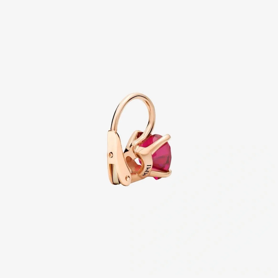 DoDo Earring CUORE (Heart) Rose Gold Synthetic Ruby