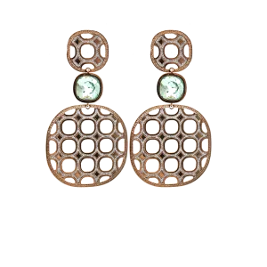 Double Drop Perforated Earrings