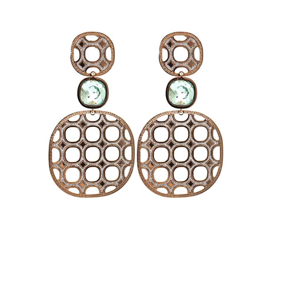 Double Drop Perforated Earrings