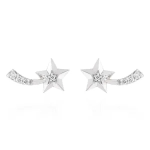 Dove Shooting Star Stud Earrings | 925 Sterling Silver