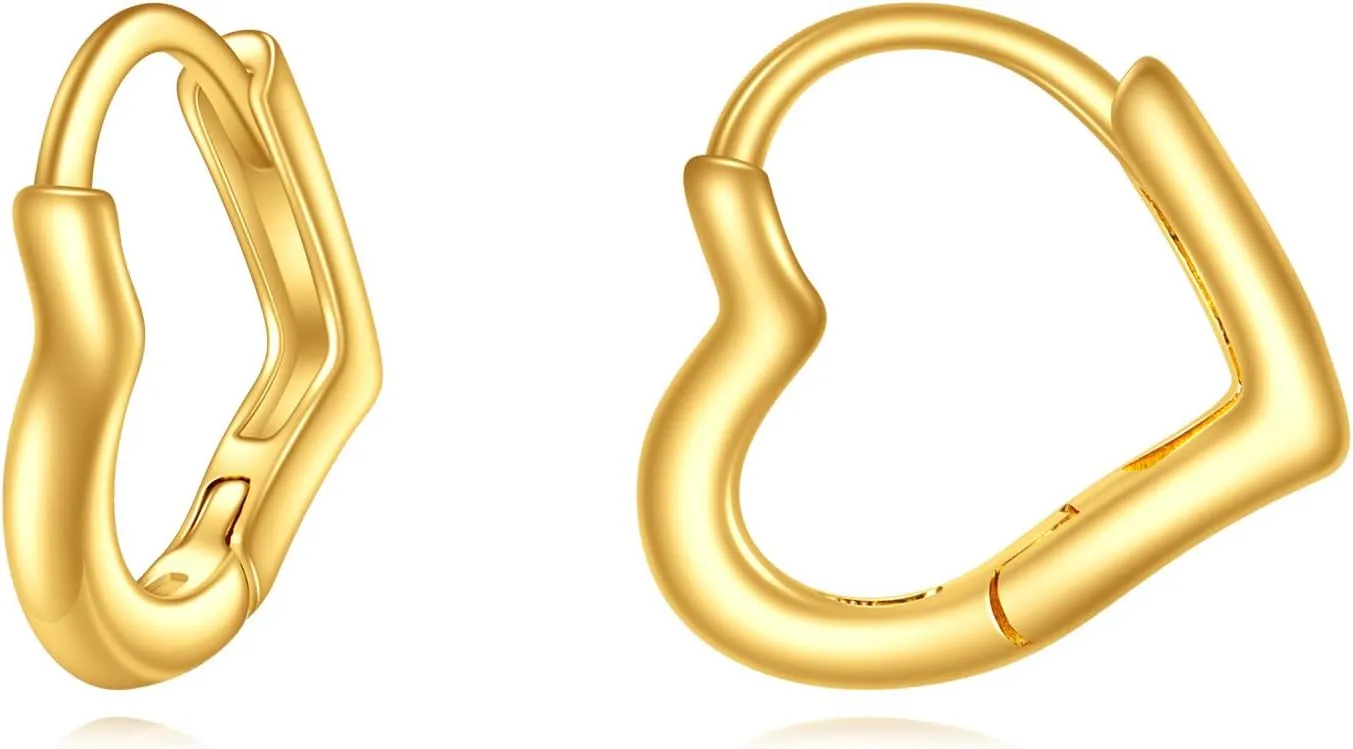 DOVRAN 14K Solid Gold Hoops Earrings Small Huggie Earrings for Women Birthday Gifts