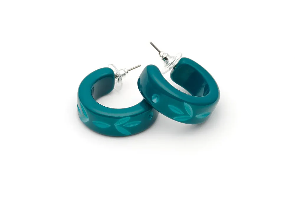 Dragonfly Carved Hoop Earrings
