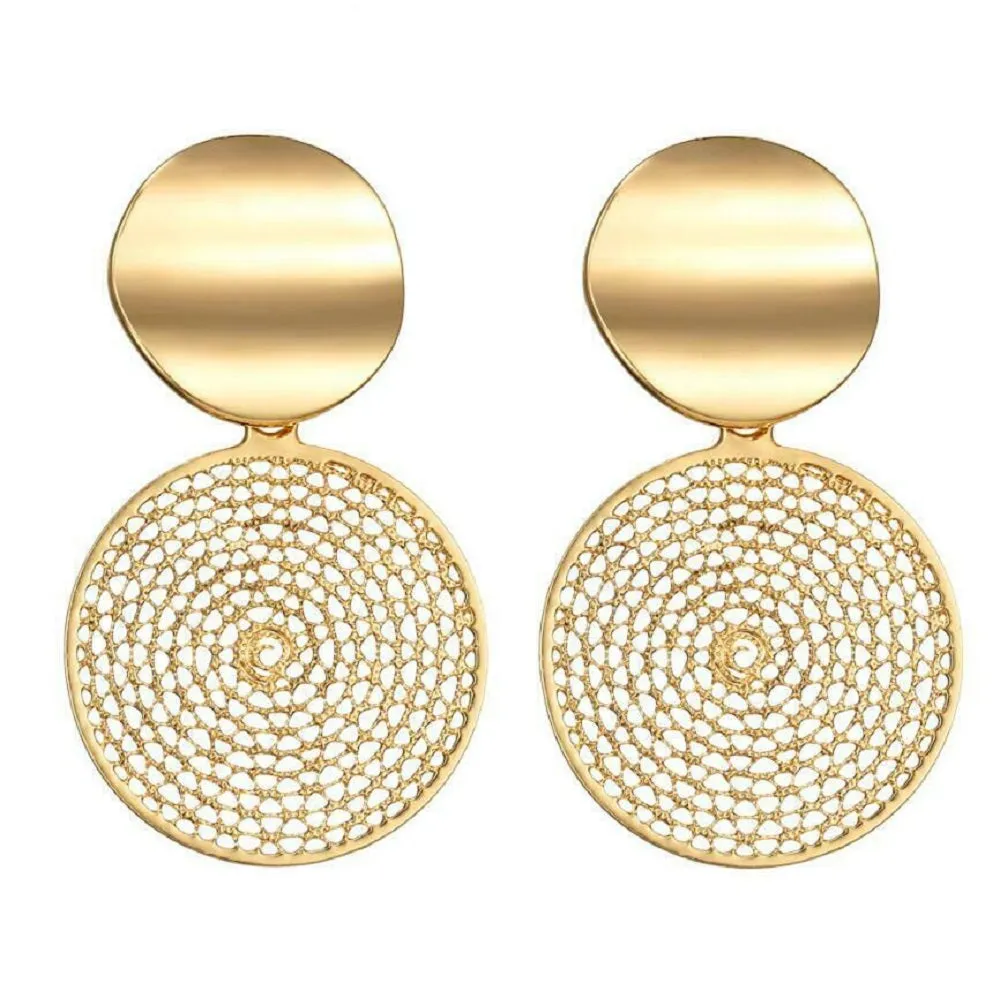 Dream Catcher Geometric Round Stud Dangling Earrings