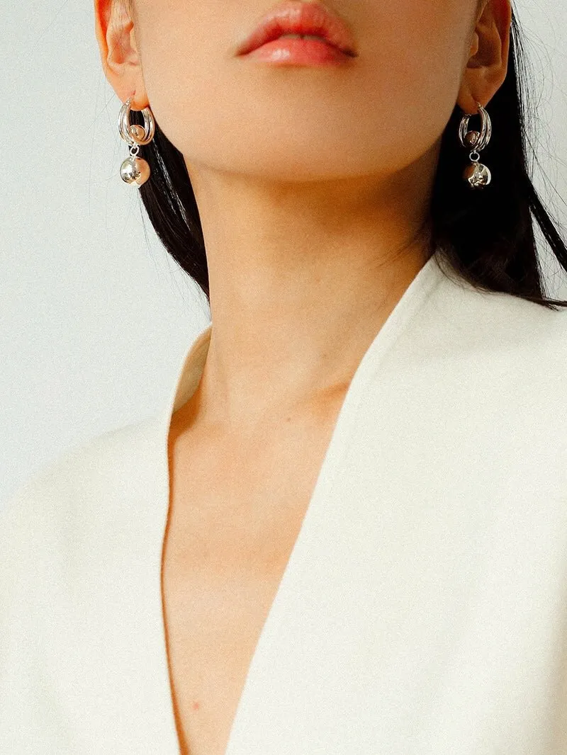 Dynamic Sphere Hoop Earrings