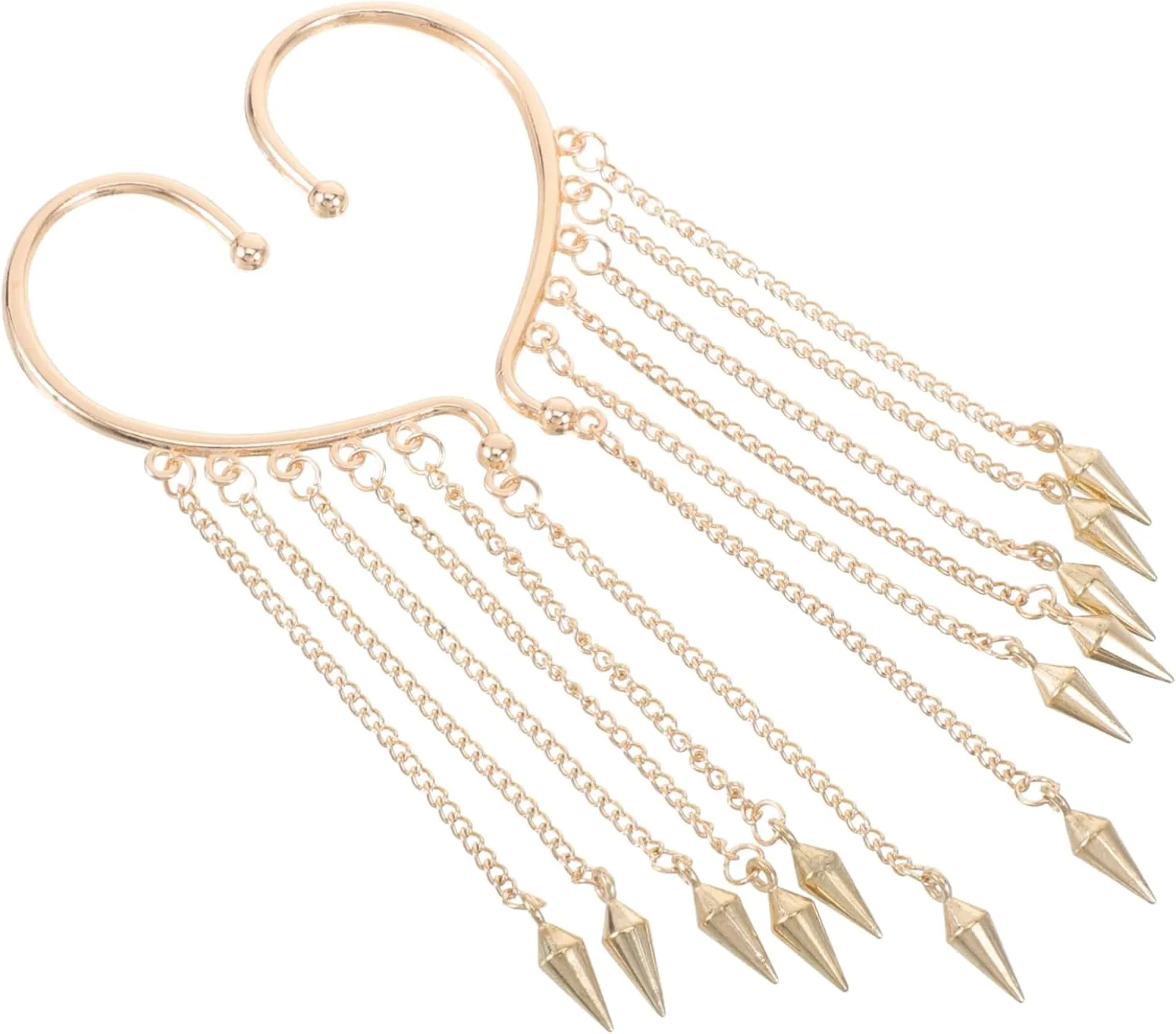 Earring Cuffs for Women Dangling Earrings Gold Ear Cuffs Non Piercing Tassel Style