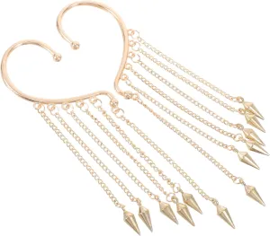 Earring Cuffs for Women Dangling Earrings Gold Ear Cuffs Non Piercing Tassel Style