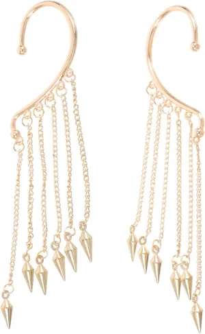 Earring Cuffs for Women Head Ear Hook Non Piercing Cuff Chain Earrings Stylish Tassel Great Accessory for Occasion