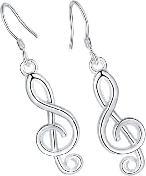 Earrings for Women Music Note Jewelry Minimalist Earring Gold Helix Piercing Fashion Accessory