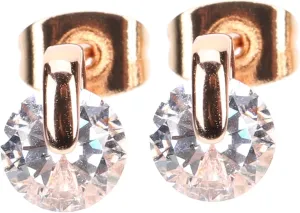 Elegant Minimalist Zircon Earrings for Women Metal Studs Aesthetic Design for Party and Wedding