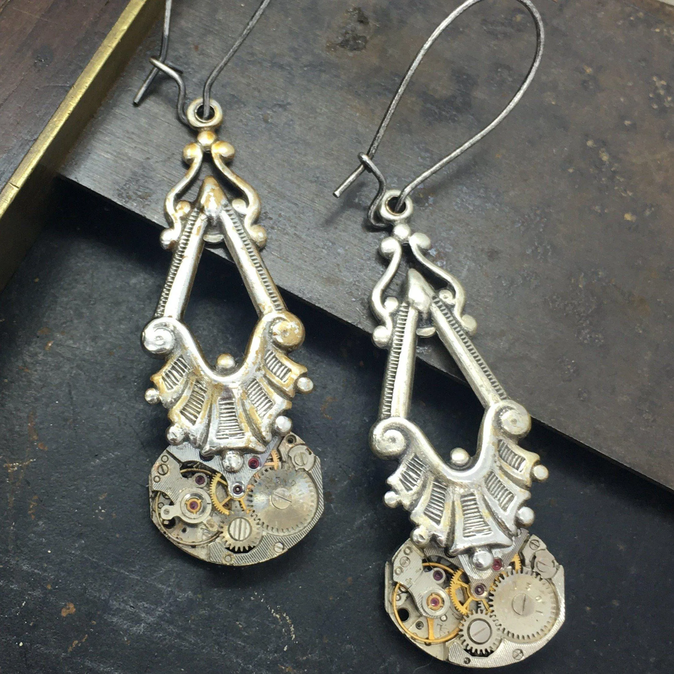 Eloise, Art Deco Dangle Earrings