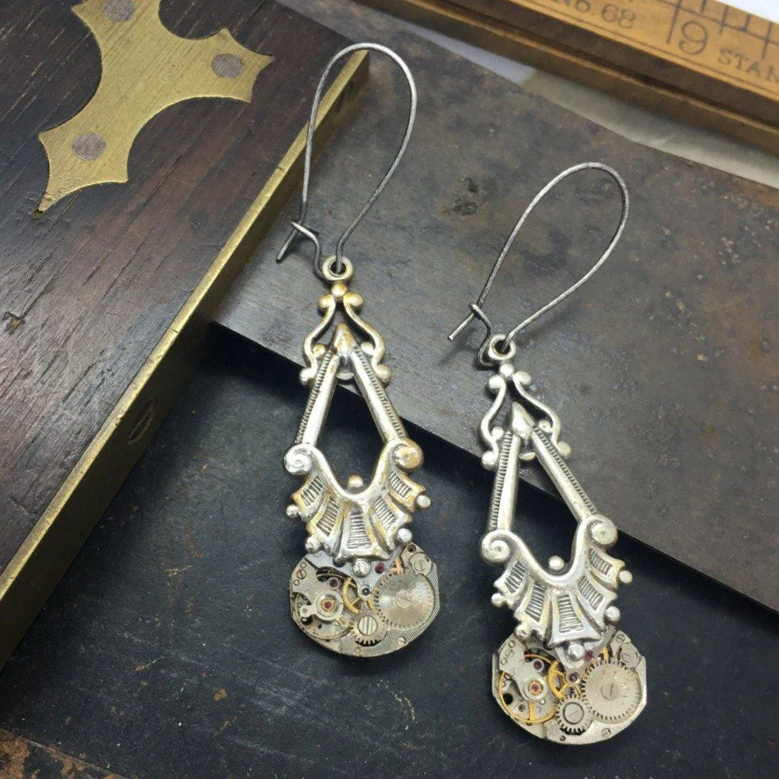 Eloise, Art Deco Dangle Earrings