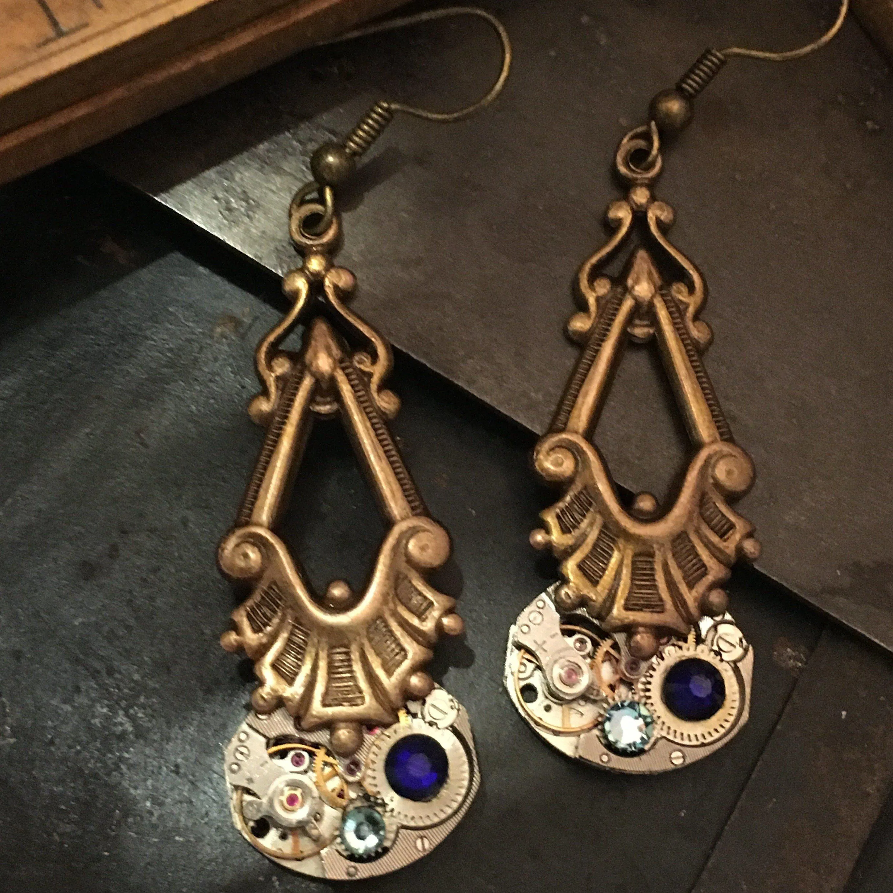 Eloise, Art Deco Dangle Earrings