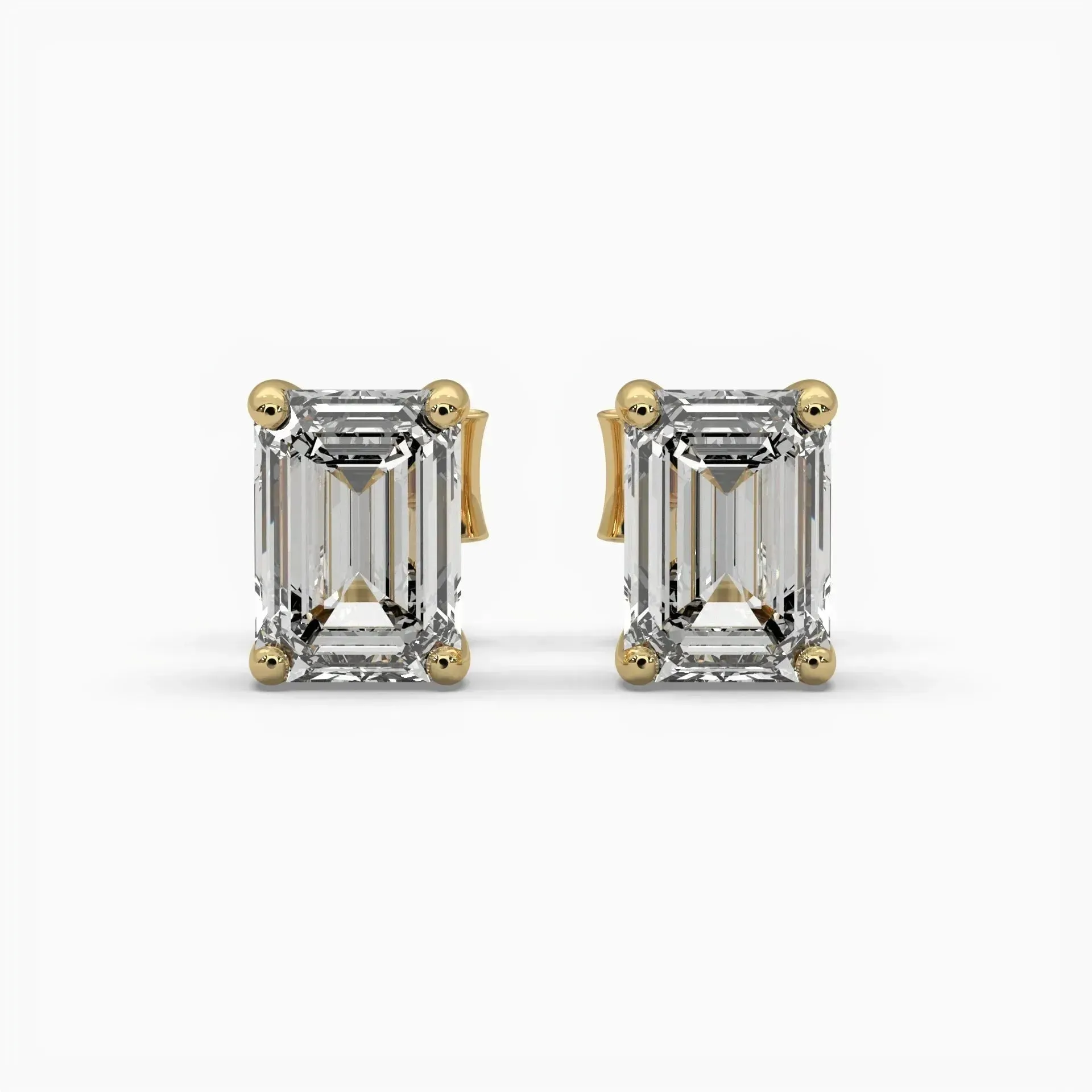 Emerald Lab Grown Diamond Stud Earrings