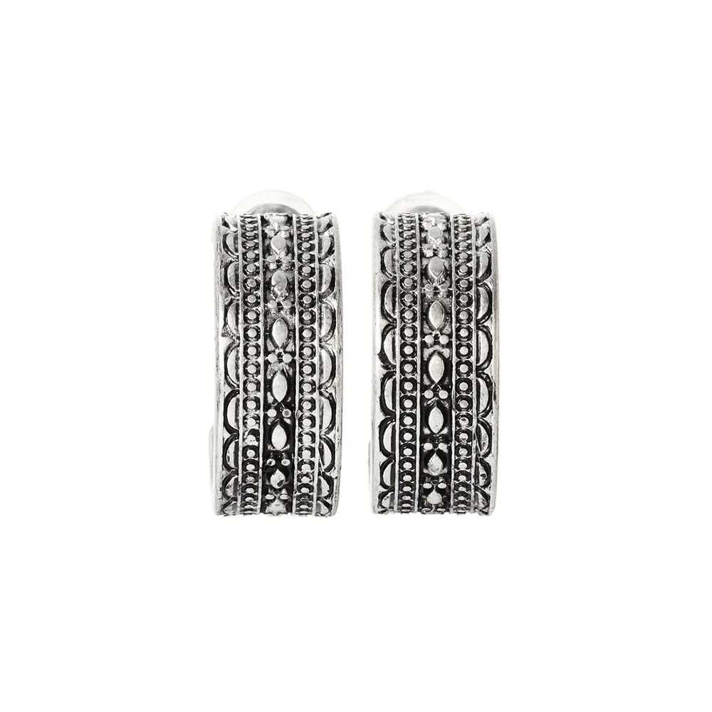 Engraved Wide Hoop Clip Ons