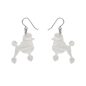 Erstwilder Poodle Ripple Hook Drop Earrings - White