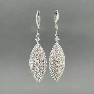 Estate 18K TT Gold 1.47ctw G-J/SI1-2 Diamond Dangle Earrings