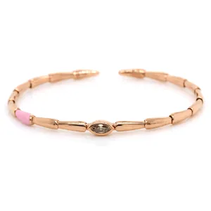 Etho Maria 18K Rose Gold Brown Diamond Cuff