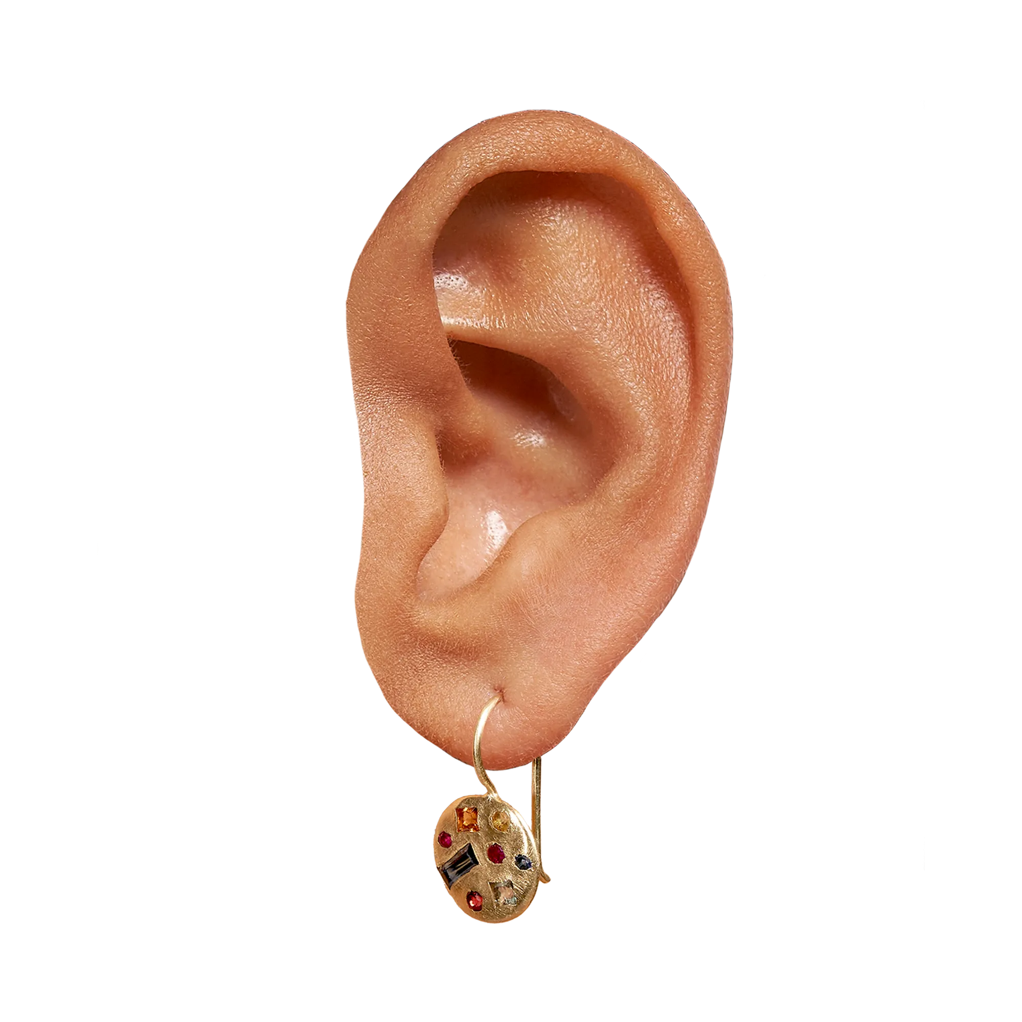 Extra Large Harlequin Celeste Hook Earrings - 11701
