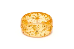 Extra Wide Gold Foil Starburst Bangle