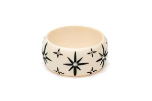 Extra Wide Ivory Starburst Bangle
