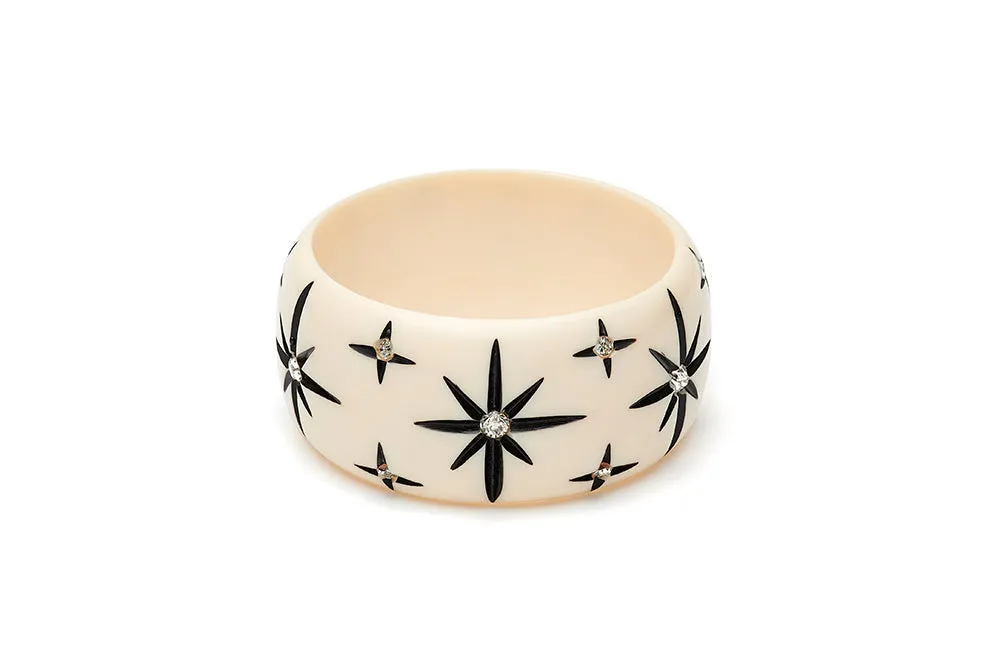 Extra Wide Ivory Starburst Bangle