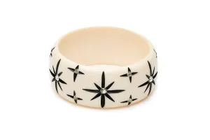 Extra Wide Ivory Starburst Duchess Bangle