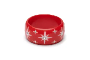 Extra Wide Red Starburst Duchess Bangle