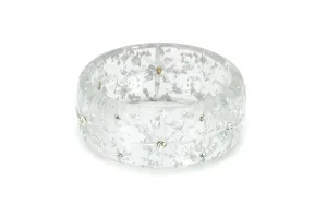 Extra Wide Silver Foil Starburst Duchess Bangle