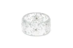 Extra Wide Silver Foil Starburst Maiden Bangle