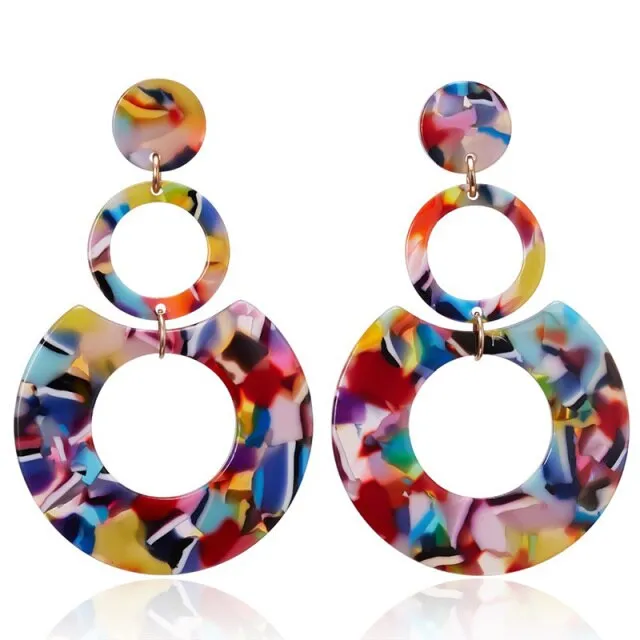 Fashion Acrylic Clip on Earrings