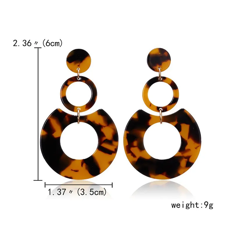 Fashion Acrylic Clip on Earrings
